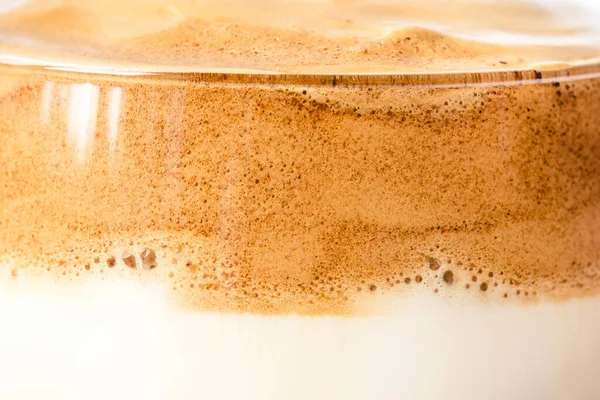 Tekstur dari minuman kopi berbusa. — Stok Foto