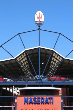 Modena, İtalya - Mart 2018 - Fca Maserati fabrika açık günlük, Modena