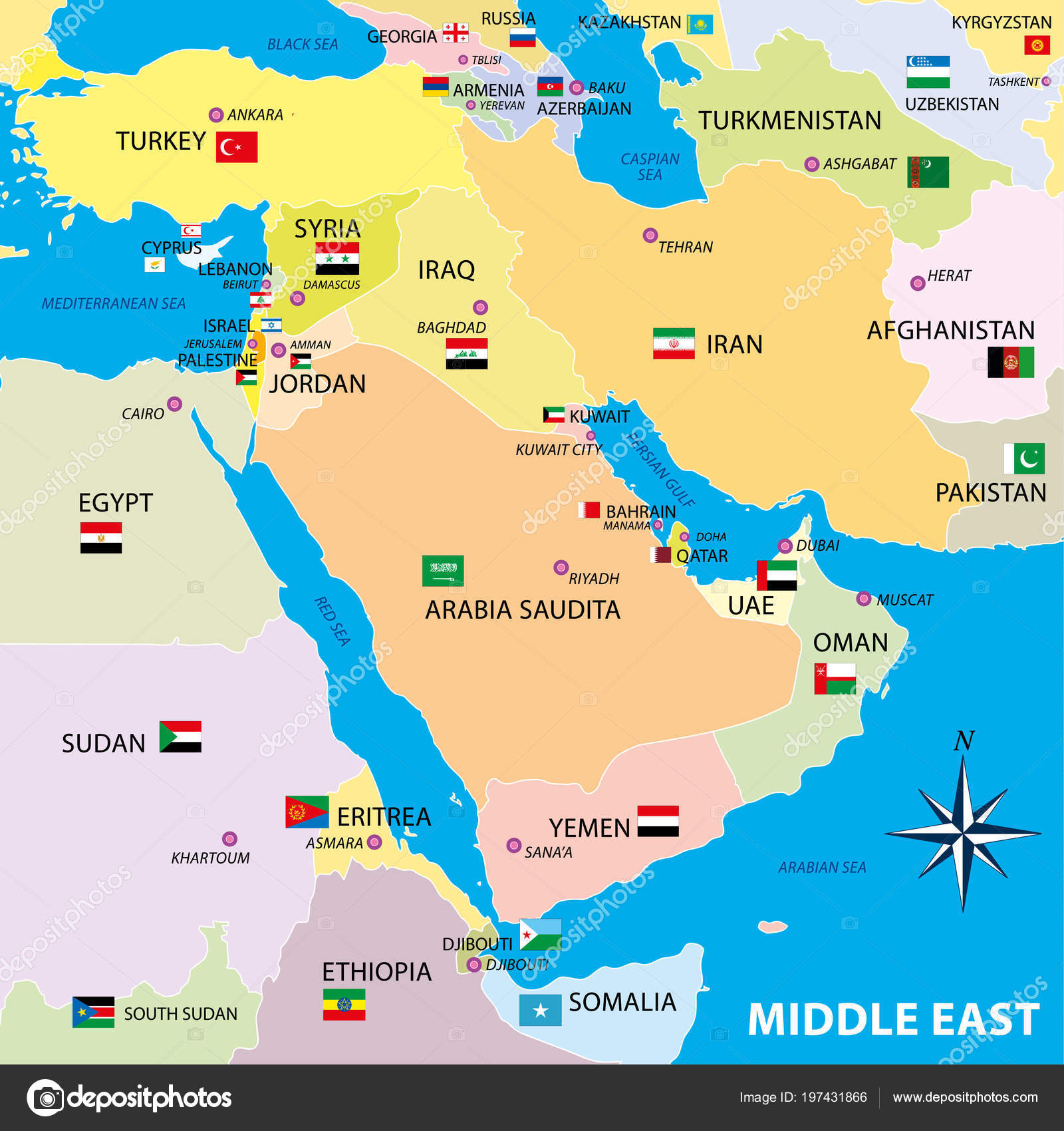 Lista 104+ Foto Mapa Del Medio Oriente Con Nombres Actualizar