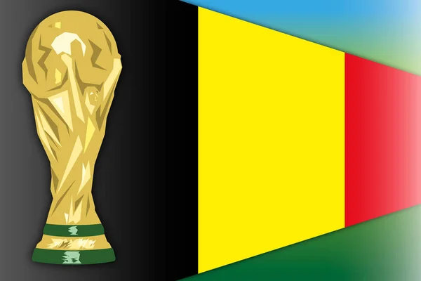 Belgien Flagga Och World Cup Ryssland 2018 Slutfasen — Stock vektor