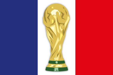 Fransa ve Dünya Kupası, vektör çizim