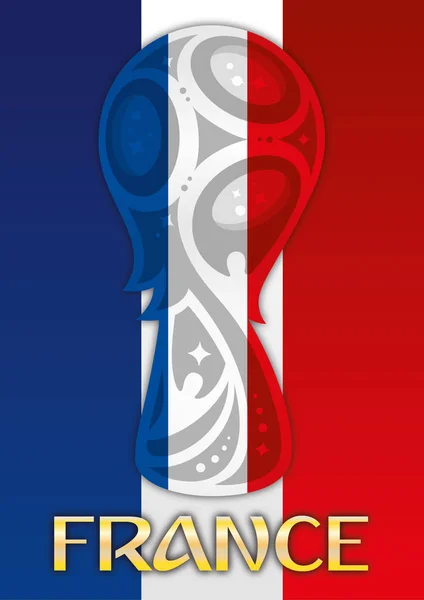 Γαλλία Και Παγκόσμιο Κύπελλο Εικονογράφηση Διάνυσμα — Διανυσματικό Αρχείο