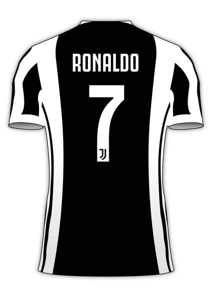 Cristiano Ronaldo Juventus Football Team Jersey — Stock Vector