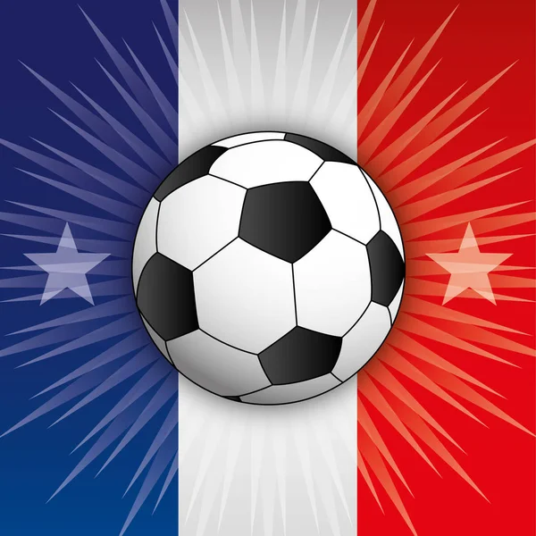 Σημαία Της Γαλλίας Ποδόσφαιρο Bal Πρωταθλητής Μουντιάλ 2018 — Διανυσματικό Αρχείο