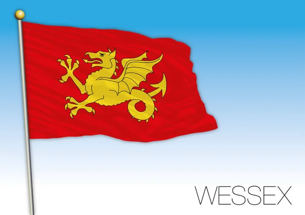 Wessex Flagga Storbritannien Vektorillustration — Stock vektor