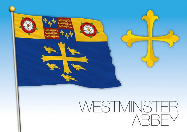 Флаг Вестминстерского Аббатства Великобритания Векторная Иллюстрация — стоковый вектор