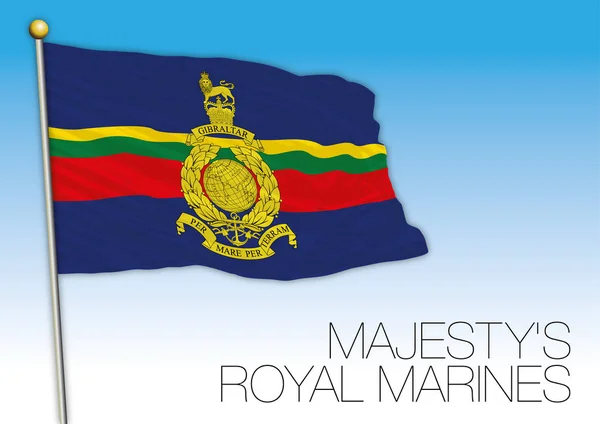 Флаг Морской Пехоты Великобритания Векторная Иллюстрация — стоковый вектор