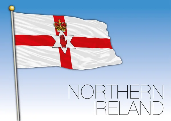 Vlajka Severního Irska Velká Británie Vektorová Ilustrace — Stockový vektor