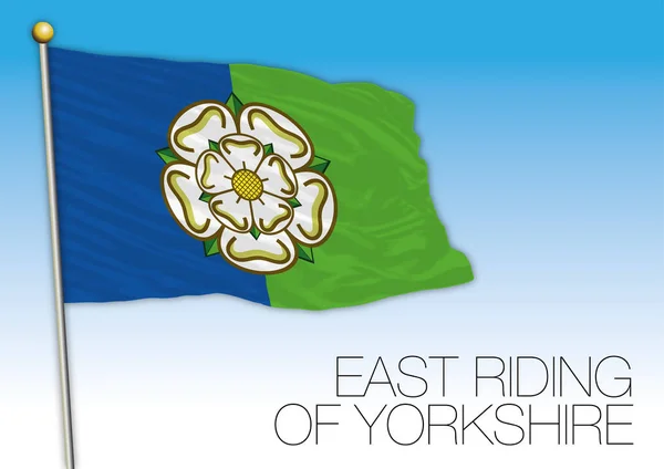 East Riding Yorkshire Flag Regno Unito Illustrazione Vettoriale — Vettoriale Stock