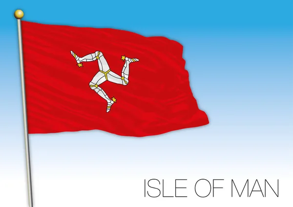 Bandeira Ilha Man Reino Unido Ilustração Vetorial —  Vetores de Stock
