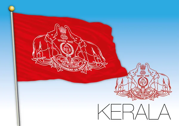 Regionala Flagg Kerala Indien — Stock vektor