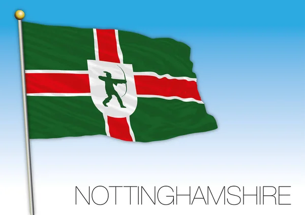 Nottinghamshire Flag Reino Unido Ilustração Vetorial — Vetor de Stock