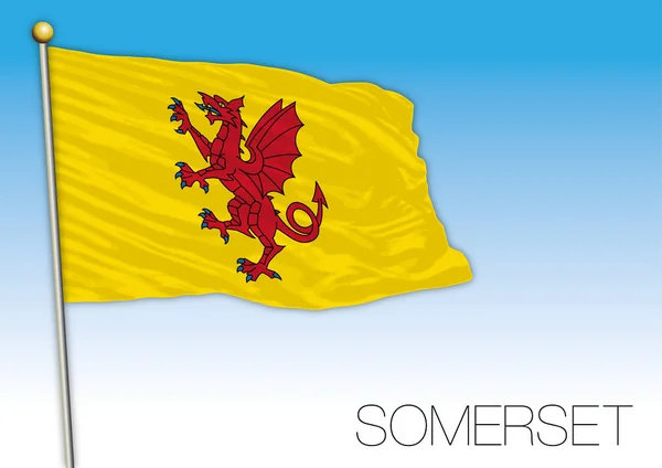 Somerset Flagga Storbritannien Vektorillustration — Stock vektor