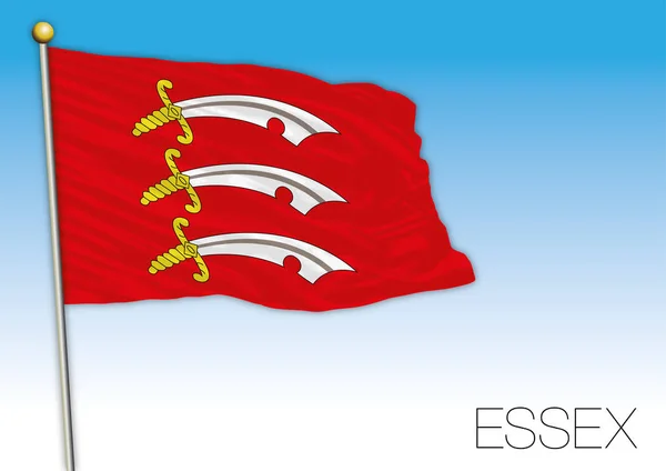 Essex Flagga Storbritannien Vektorillustration — Stock vektor