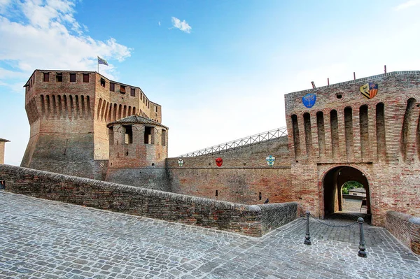 Mondavio Hrad Historické Středověké Město Regionu Marche Itálie — Stock fotografie