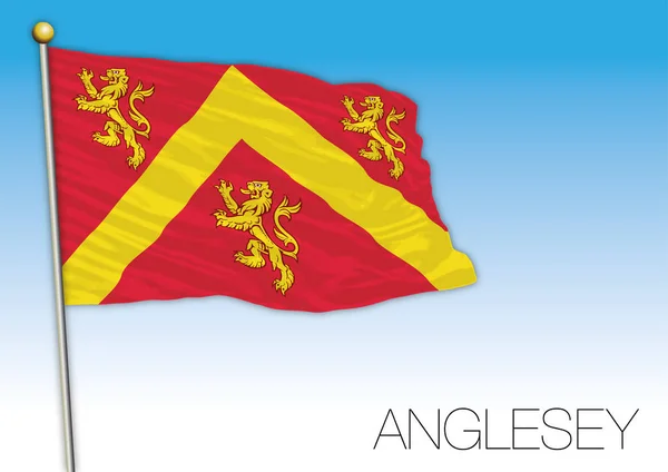 Anglesey Flagga Storbritannien Vektorillustration — Stock vektor