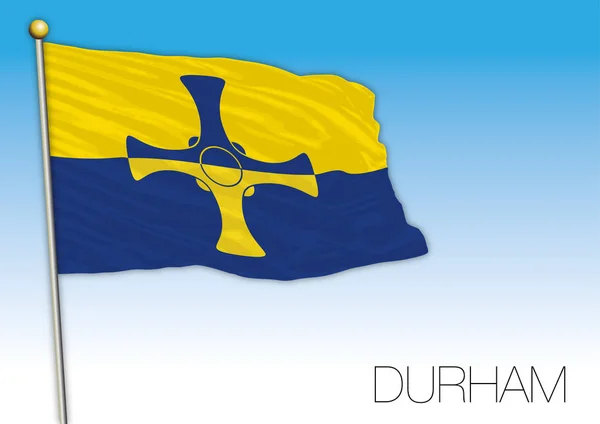 Durham Flag Regno Unito Illustrazione Vettoriale — Vettoriale Stock