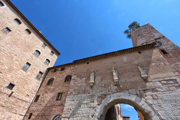 Spello Starověké Římské Středověké Město Turistické Informace Umbrie Itálie — Stock fotografie