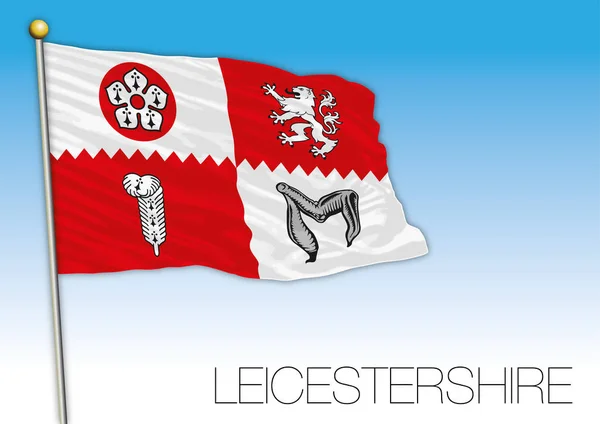 Ilustracja Wektorowa Flaga Leicestershire Wielka Brytania — Wektor stockowy