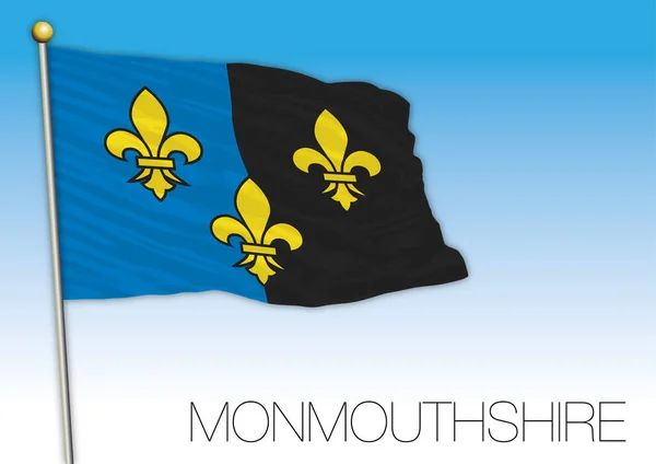 Monmouthshire Flagge Vereinigtes Königreich Vektorillustration — Stockvektor