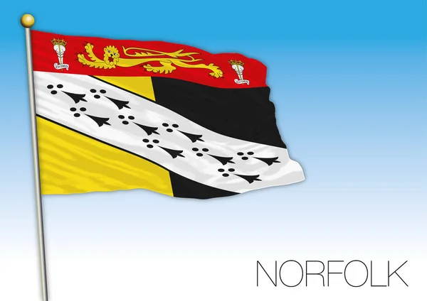Norfolk Flag Regno Unito Illustrazione Vettoriale — Vettoriale Stock