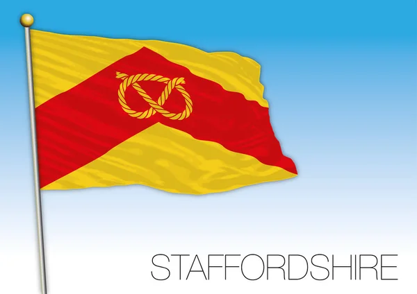 Bandera Del Condado Staffordshire Reino Unido Vector Ilustración — Vector de stock