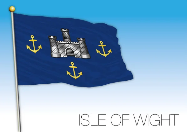 Isle Wight Flagga Storbritannien Vektorillustration — Stock vektor