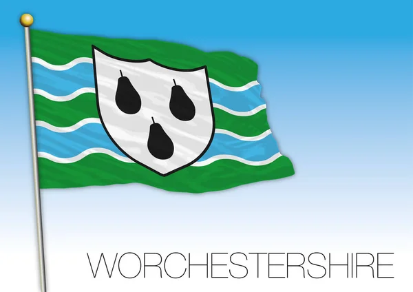 Worchestershire Flag Reino Unido Ilustración Vectorial — Vector de stock