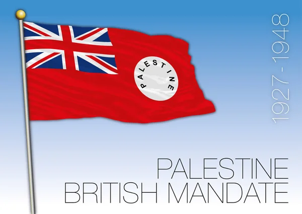Palesztina Történelmi Zászlót Brit Mandátum Yeas 1927 1948 — Stock Vector