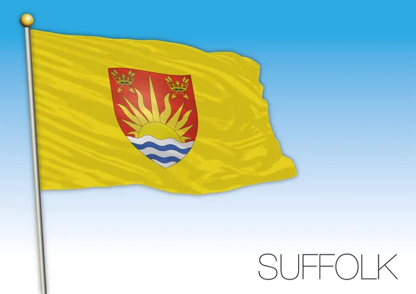 Suffolk Flagga Storbritannien Vektorillustration — Stock vektor