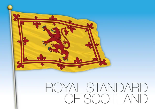 Royal Standard Scotland Flag United Kingdom Vector Illustration — Stock Vector