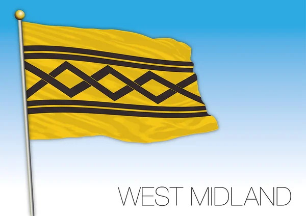 West Midland Flagge Vereinigtes Königreich Vektorillustration — Stockvektor