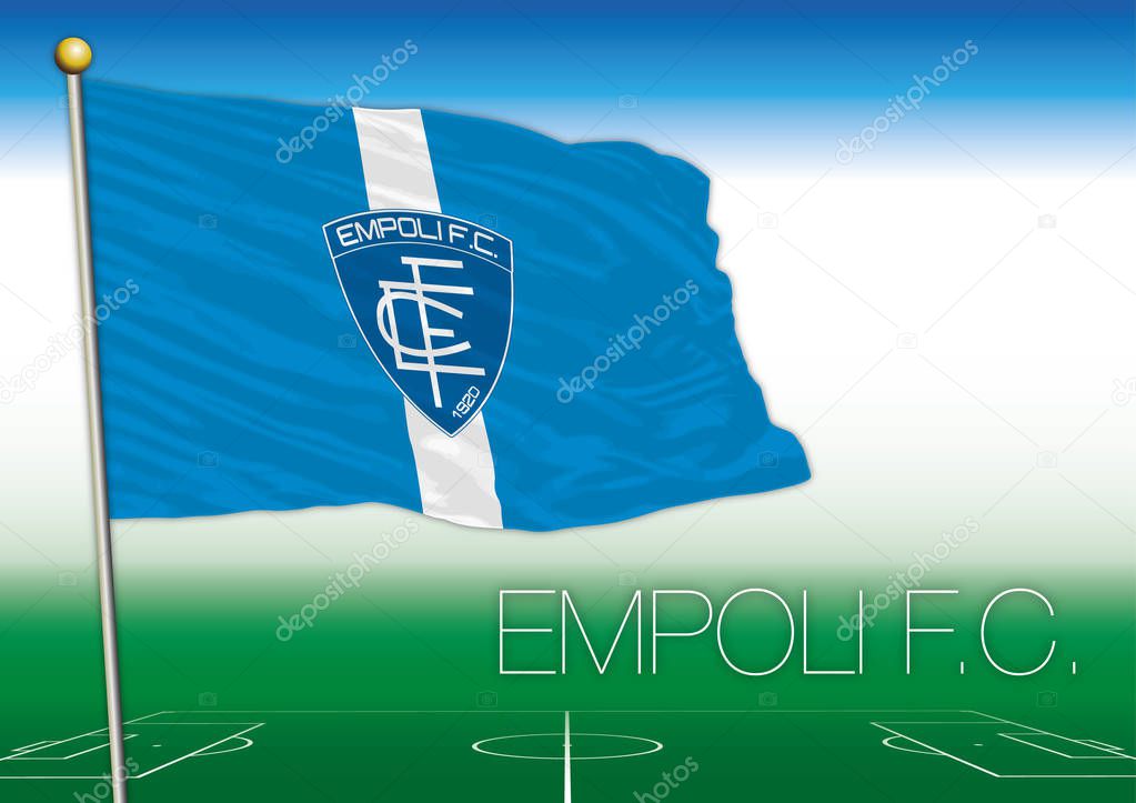 Empoli football team flag, Italy