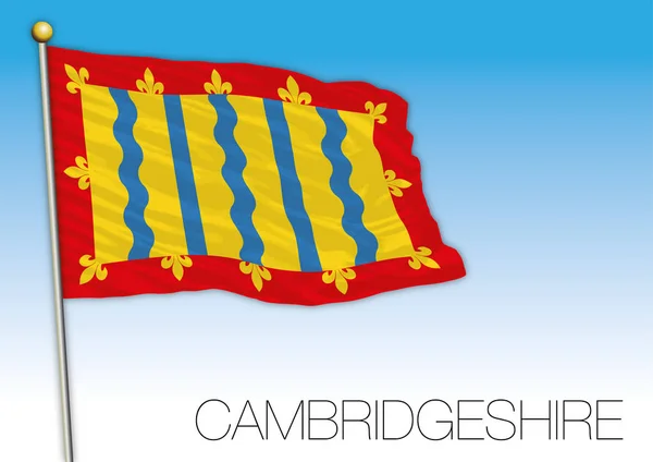 Cambridgeshire Flagga Storbritannien Vektorillustration — Stock vektor