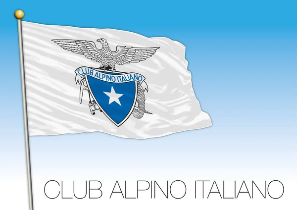 Cai Italian Alpine Club Flag Vector Illustration — Stock Vector