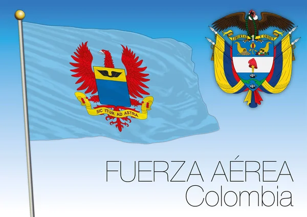 Fuerza Aerea Flag Colombian Air Force Vector File Illustration — Stock Vector