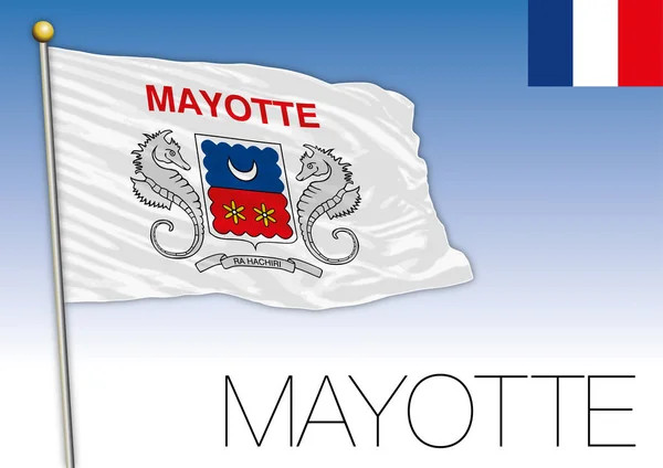 ธงภ ภาค Mayotte งเศส ภาพวาดเวกเตอร — ภาพเวกเตอร์สต็อก