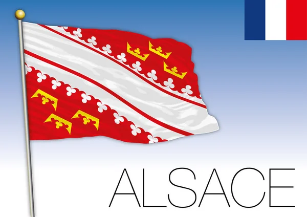 Bandera Regional Alsacia Francia Ilustración Vectorial — Vector de stock