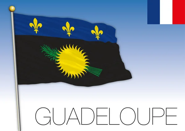 Guadeloupe Regional Flag France Vector Illustration — Stock Vector