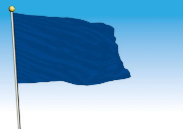 Symbolische Monochromatisch Gekleurde Vlag Blauwe Kleur — Stockvector