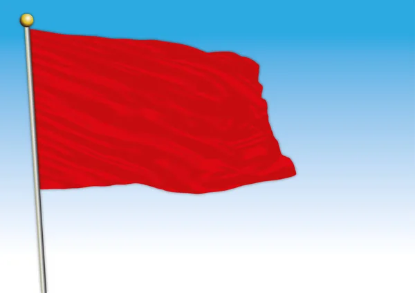 Sembolik Tek Renkli Renkli Bayrak Kırmızı Renk — Stok Vektör