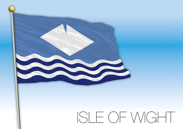 Isola Wight County Flag Regno Unito Illustrazione Vettoriale — Vettoriale Stock