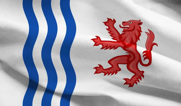 Nouvelle Aquitaine regional flag, France, photo graphic elaboration