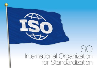 ISO bayrak, Uluslararası Standardizasyon illüstrasyon vektör