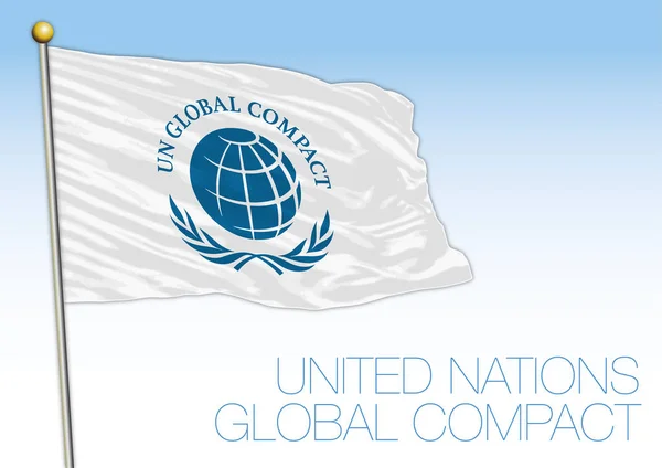 Nazioni Unite Global Compact Bandiera Simbolo Illustrazione Vettoriale — Vettoriale Stock