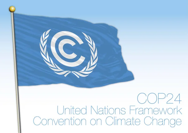 Konferencji Klimatycznej Narodów Zjednoczonych Organizacji Flaga Ilustracji Wektorowych — Wektor stockowy