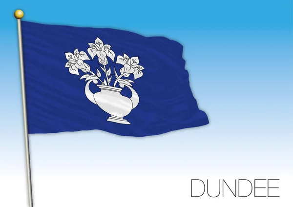 Dundee Yerel Bayrak Skoçya Birleşik Krallık Illüstrasyon Vektör — Stok Vektör