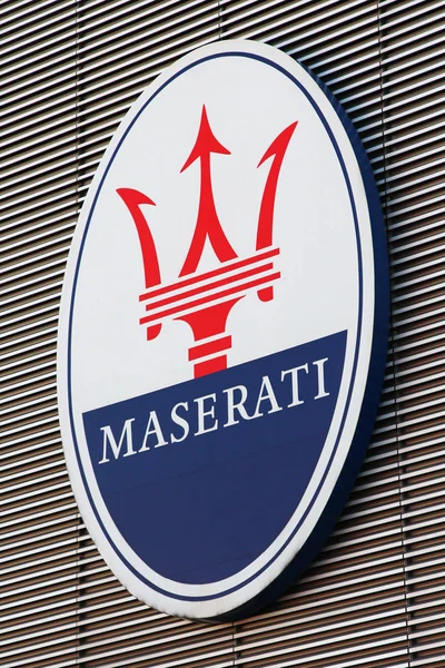 Modena Italia Gennaio 2019 Fabbrica Fca Maserati Logo Ufficiale Maserati — Foto Stock