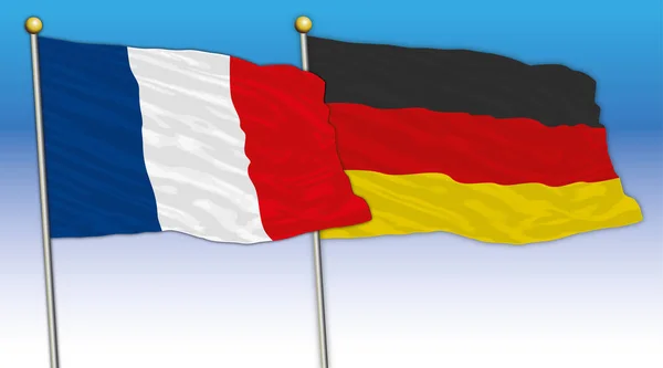 Drapeaux France Allemagne Illustration Vectorielle — Image vectorielle