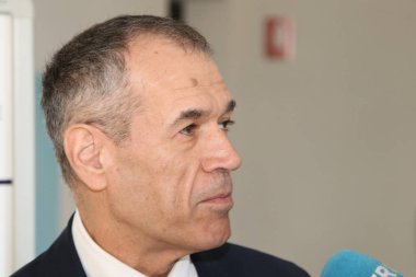 Modena - İtalya - Ocak 2019 - Carlo Cottarelli İtalyan ekonomist, kamu konuşma, Ekonomi Üniversitesi